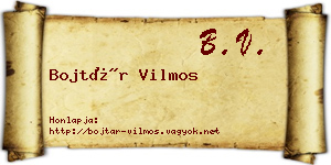 Bojtár Vilmos névjegykártya